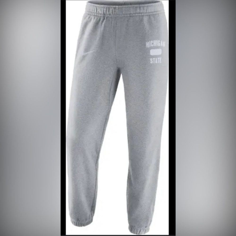 Men’s Nike Heathered Grey Michigan State Saturday Sweat Pants